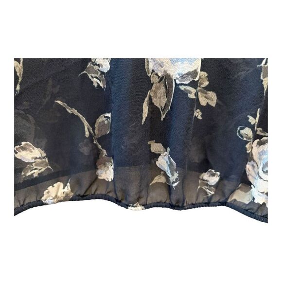 Lane Bryant Women’s Sheer Top Blue Floral V-Neck Blouse Size 18/20 - Picture 12 of 15